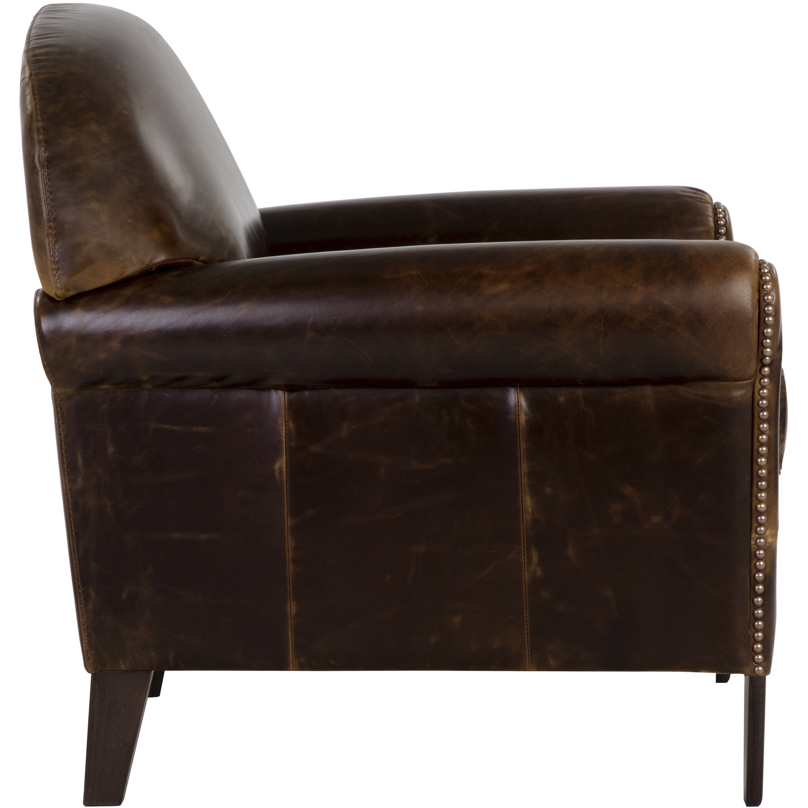 Bastoni Chocolate Leather Lounge Chair